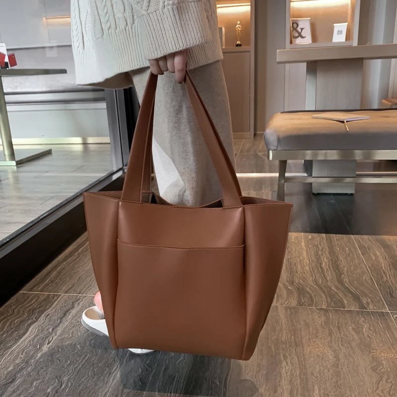 Hot Sale Large Women'S Bag Large Capacity Shoulder Bags High Quality PU Leather Shoulder Bags Ladies Wild Bags Sac a Main Femme