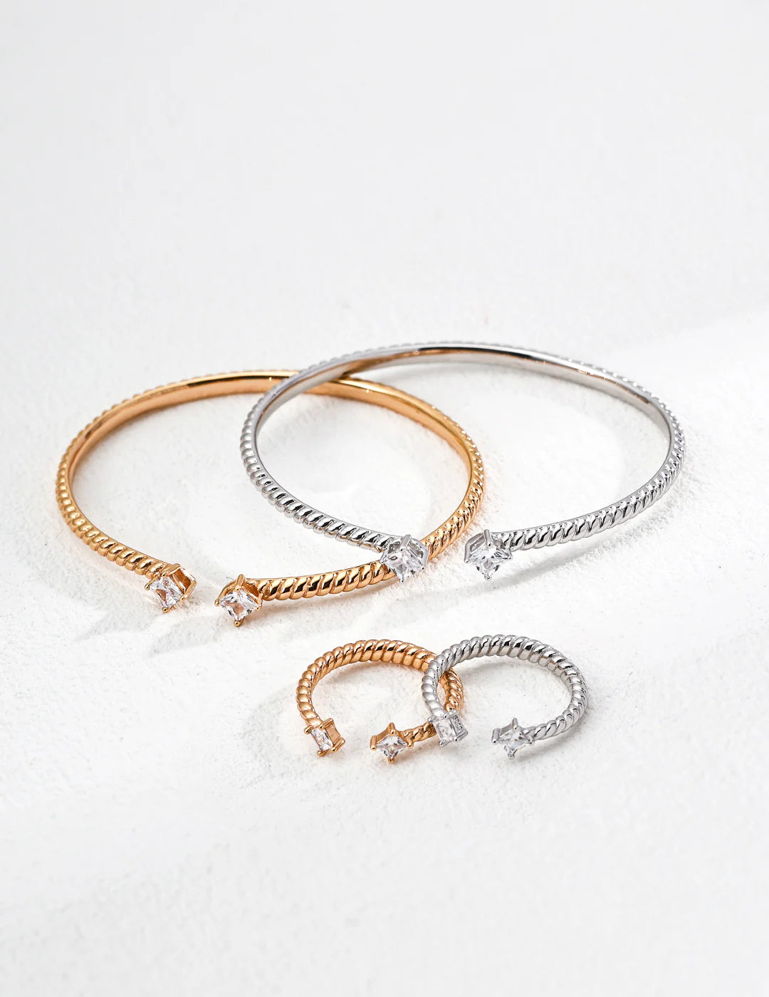 Minimalist Adjustable Zirconia Ring