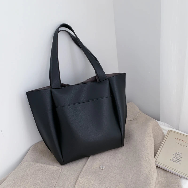 Hot Sale Large Women'S Bag Large Capacity Shoulder Bags High Quality PU Leather Shoulder Bags Ladies Wild Bags Sac a Main Femme