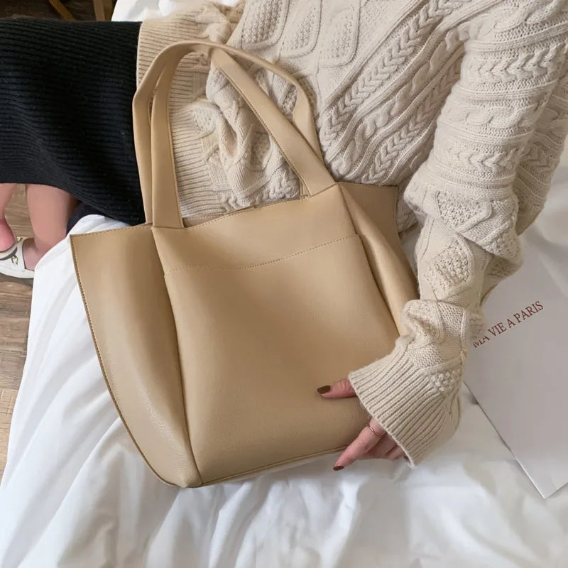 Hot Sale Large Women'S Bag Large Capacity Shoulder Bags High Quality PU Leather Shoulder Bags Ladies Wild Bags Sac a Main Femme