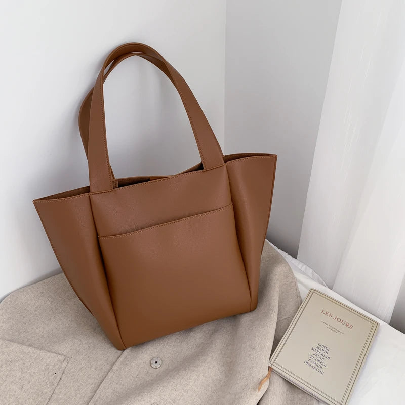 Hot Sale Large Women'S Bag Large Capacity Shoulder Bags High Quality PU Leather Shoulder Bags Ladies Wild Bags Sac a Main Femme