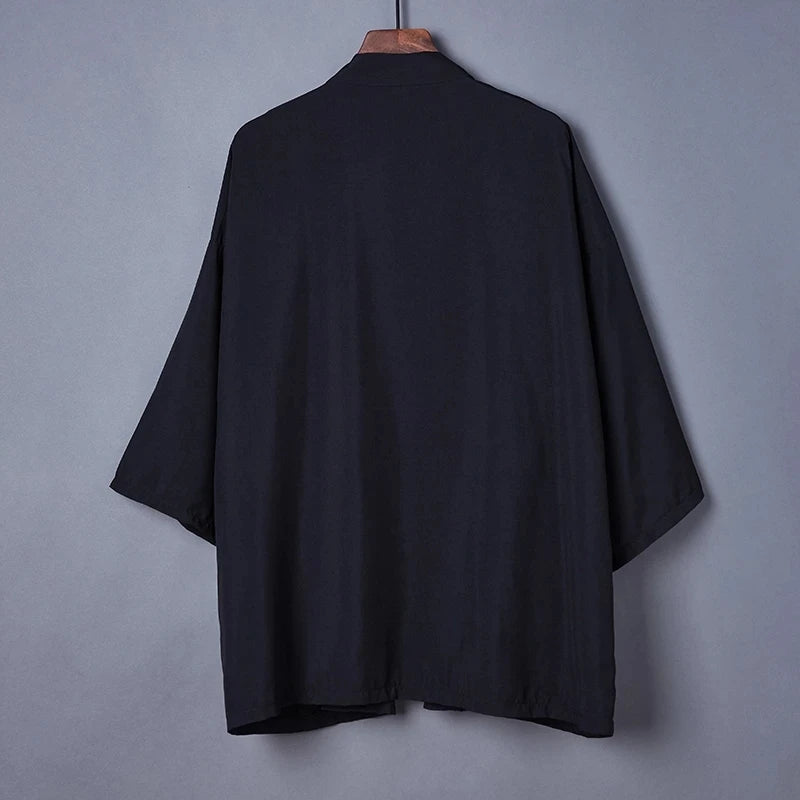 Japanese Original Man Animation Weaving Kimono Cardigan Yukata Male Kimono Jacket Men Japan Harajuku Streetwear Samurai Clothes