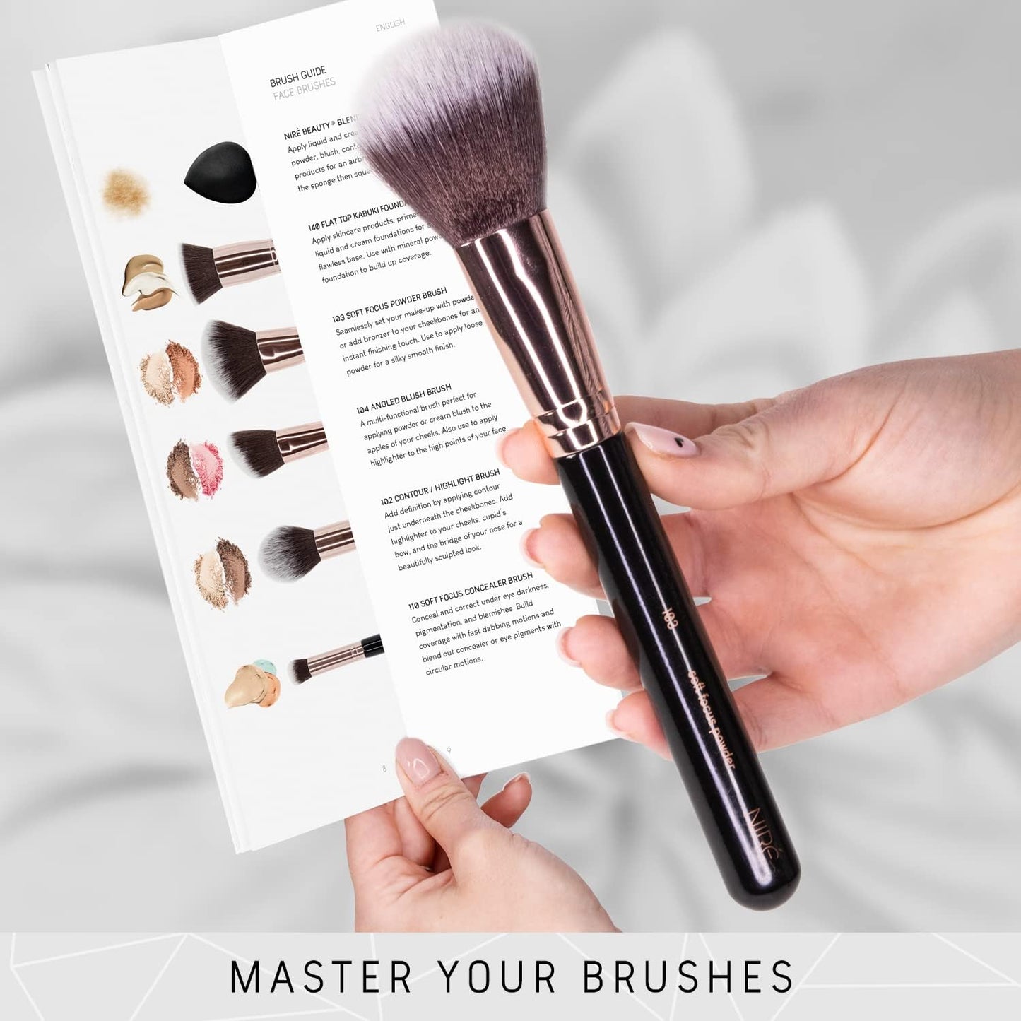 Beauty Set Pennelli Make up Professionali 15 Pezzi: Pennelli Trucco Vegani, Blender, Porta Pennelli, Pulitore Pennelli Trucco, Guida E Box Regalo