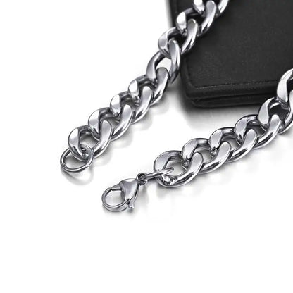 3-11 Mm Men Chain Bracelet Stainless Steel Curb Cuban Link Chain Bangle for Male Women Hiphop Trendy Wrist Jewelry Gift