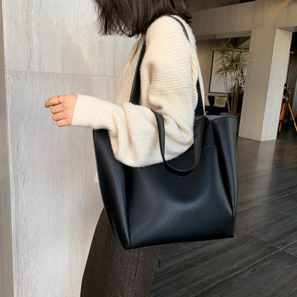 Hot Sale Large Women'S Bag Large Capacity Shoulder Bags High Quality PU Leather Shoulder Bags Ladies Wild Bags Sac a Main Femme