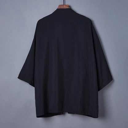 Japanese Original Man Animation Weaving Kimono Cardigan Yukata Male Kimono Jacket Men Japan Harajuku Streetwear Samurai Clothes