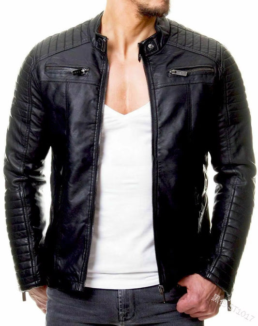 Men'S Leather Clothes New PU Leather Clothes Large Leather Coat Leisure Motorcycle Leather Jacket