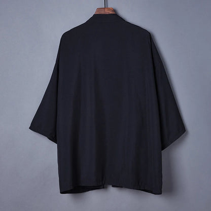 Japanese Original Man Animation Weaving Kimono Cardigan Yukata Male Kimono Jacket Men Japan Harajuku Streetwear Samurai Clothes